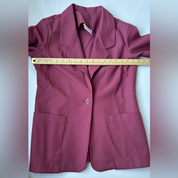 Vintage 80’s Levi’s Bend Over Pink Maroon Blazer Jacket Women’s Size 10 USA Made - Picture 6 of 6